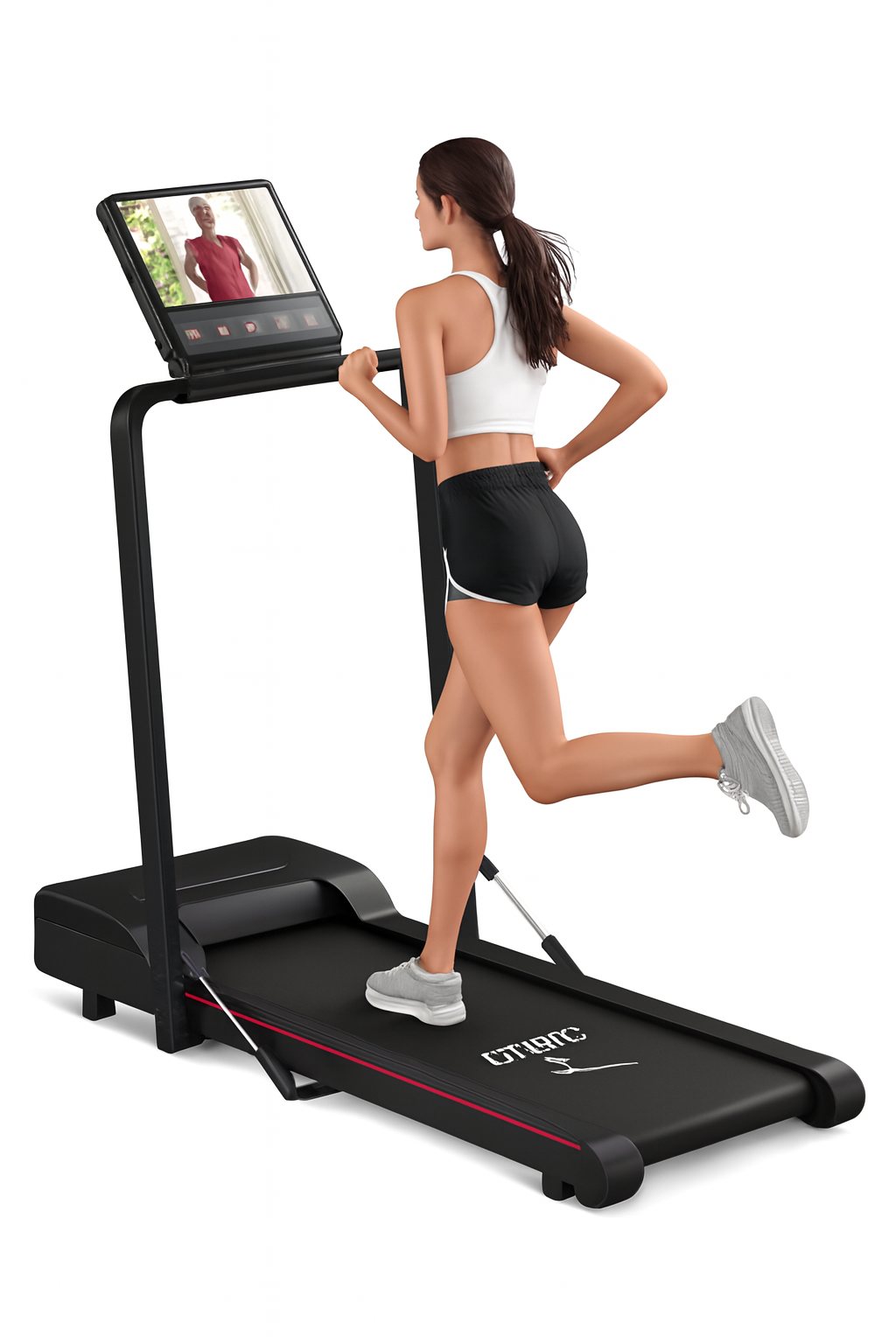 Lifelong Walking Pad Treadmill for Home 2.5Hp Peak Dc Motor- Foldable Under Desk Treadmill-Walking Machine at 8Km/Hr Speed with Led Display-Cardio Equipment for Home Gym 110Kg Capacity(Lltm163),Black