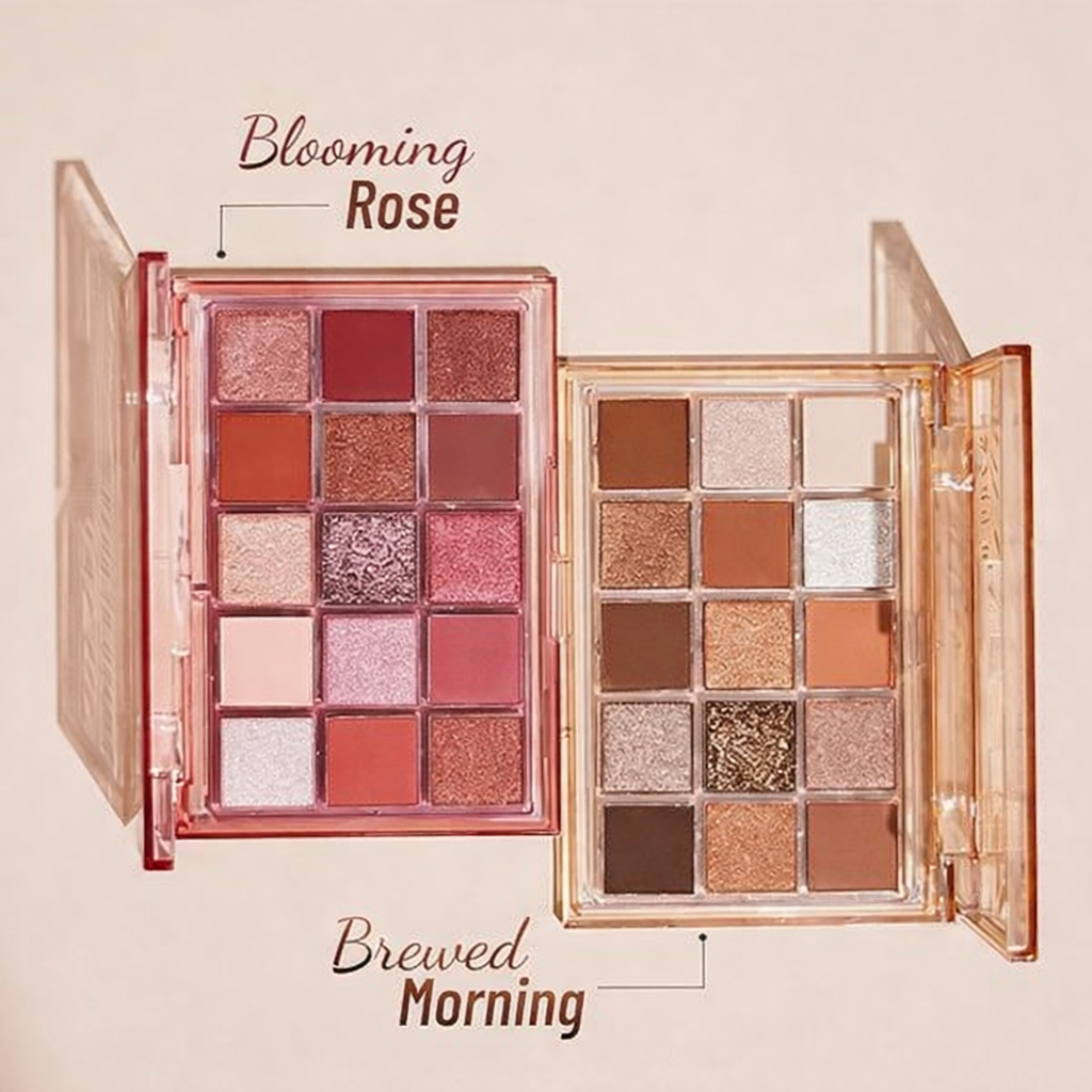 Swiss Beauty Awaken Eyeshadow Palette | Matte + Shimmer Finish | Long-Lasting | Blendable | Shade- 1. Brewed Morning, 11g