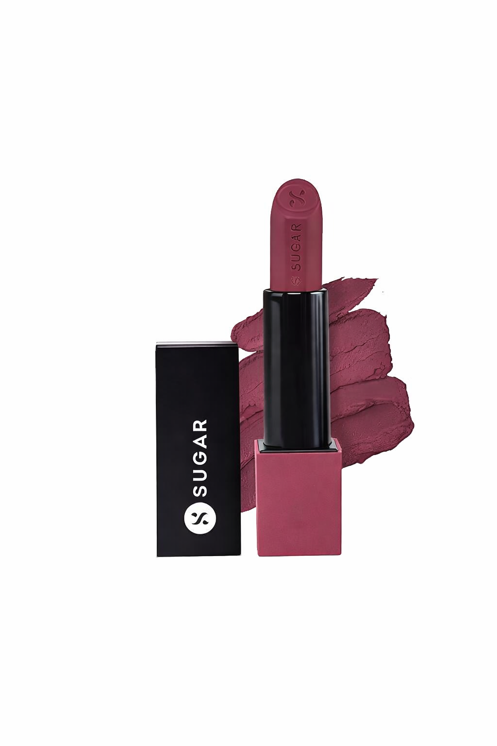 SUGAR Cosmetics Glide Peptide Serum Lipstick with Hyaluronic Acid & Vitamin E | Velvet Matte Finish | Long Lasting & Pigmented | 1 Swipe Full Coverage | 4.2gm - 06 Moscow Mulberry